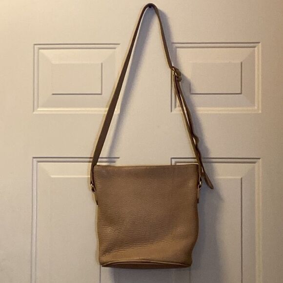 VTG Coach #4907 Sonoma Small Bucket Zip In Natural Grain Leather Cross Body Bag - Picture 5 of 16
